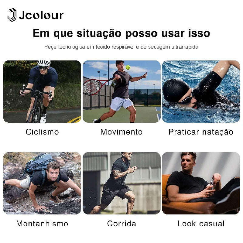 Camiseta Esportiva Masculina – Secagem Rápida, Respirável, Ideal para Corrida e Futebol