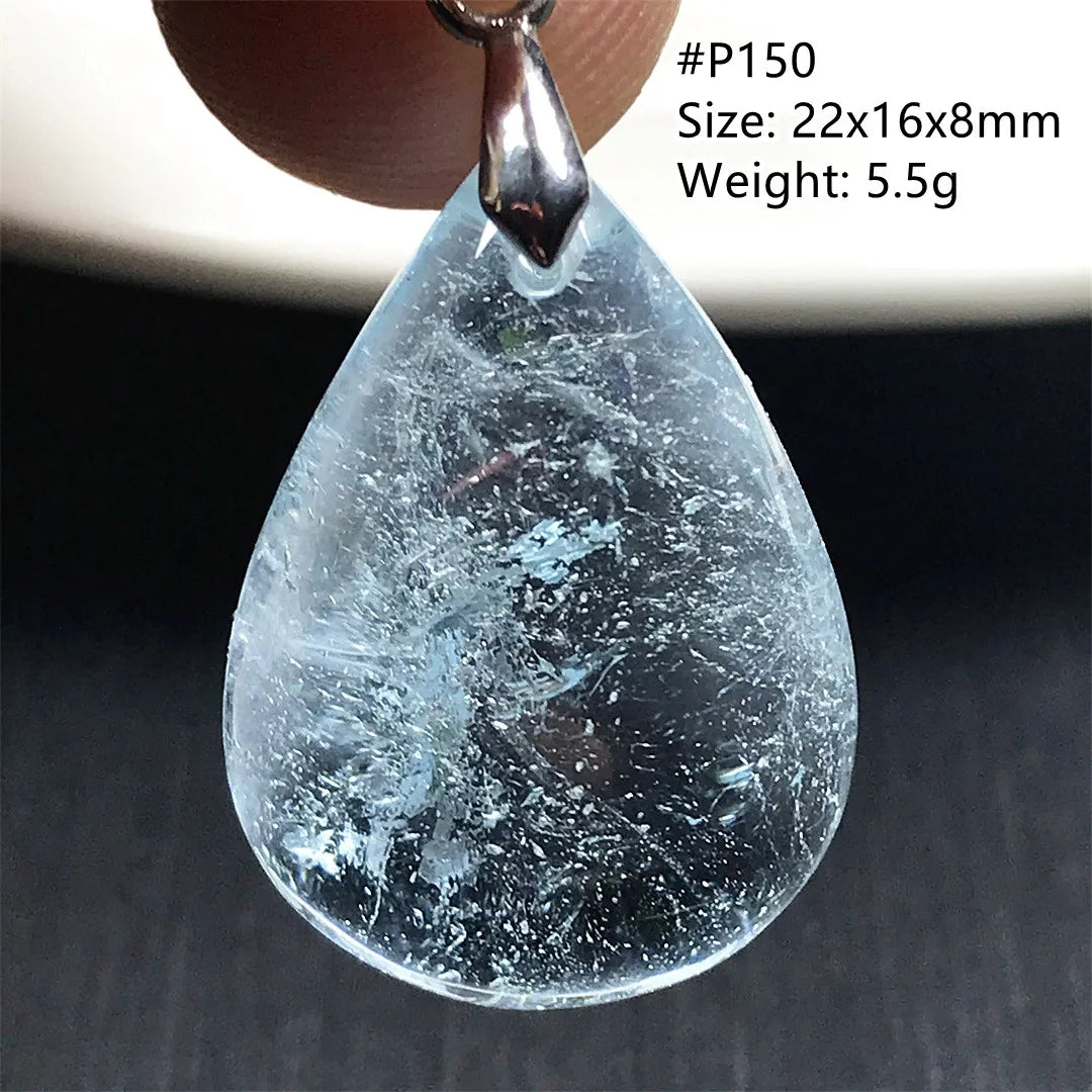 Pingente de Topázio Azul Natural – Pedra de Energia, Sorte e Amor, Joia Feminina e Masculina