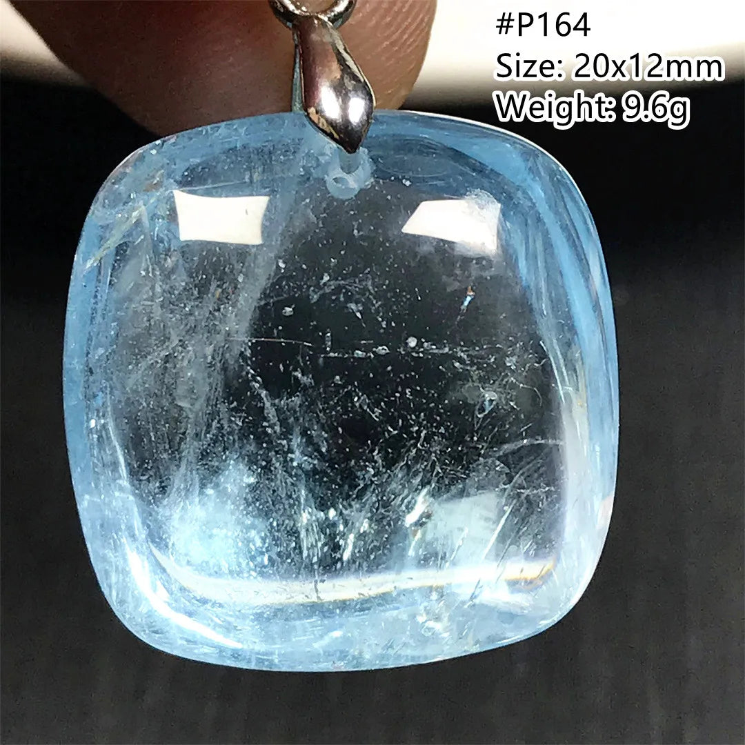 Pingente de Topázio Azul Natural – Pedra de Energia, Sorte e Amor, Joia Feminina e Masculina