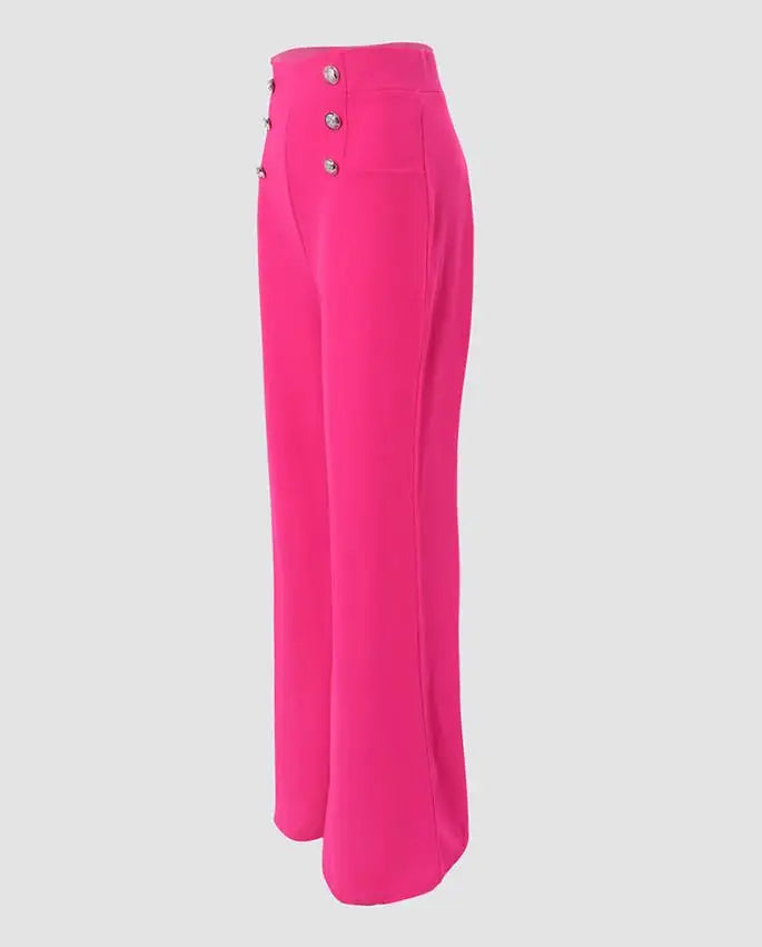 Calça Feminina Pantalona 2025 – Cintura Alta, Boca Larga e Estilo Europeu
