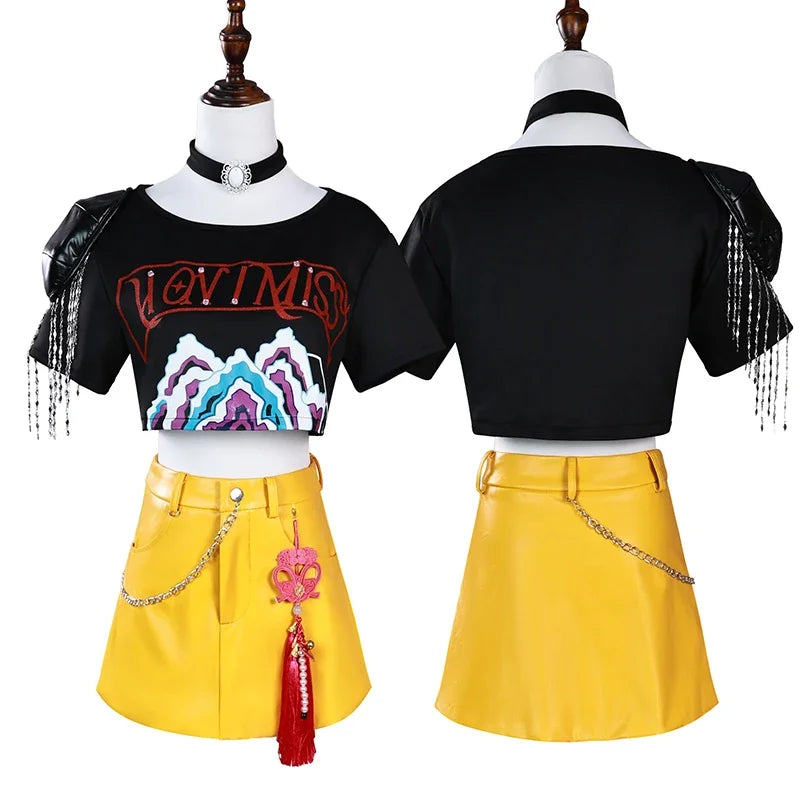 Rumi mira zoey cosplay kpop cosplay traje peruca 2026 uniforme feminino meninas festa de halloween role play roupas para adulto criança