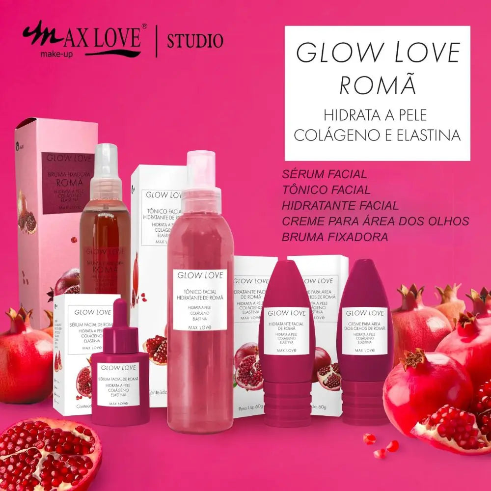 Kit Completo Glow Love – 5 Itens, Romã, Max Love