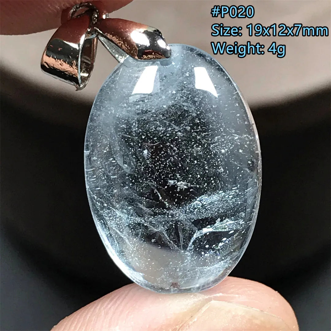 Pingente de Topázio Azul Natural – Pedra de Energia, Sorte e Amor, Joia Feminina e Masculina