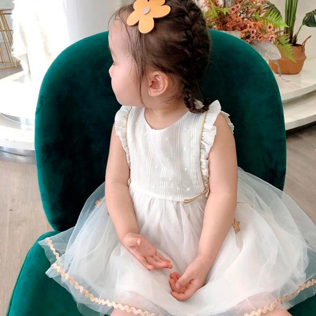 Vestido Infantil Feminino – Elegante para Festas, Batizado e Casamento
