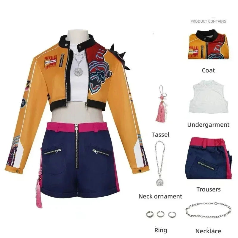 Halloween demônios rumi zoey mira cosplay enfants enfant traje huntrix grupo idole roleplay tenues halloween carnaval traje