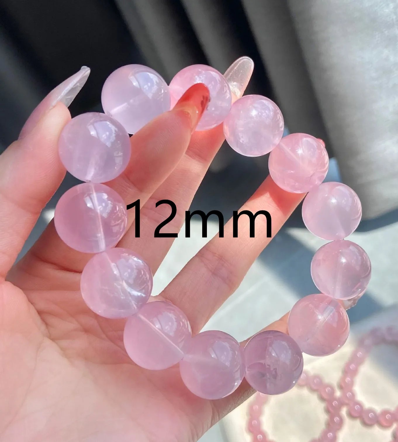 Natural Pink Rose Quartz Star Round Beads Bracelet Jewelry 10mm 12mm 14mm 16mm From Mozambique Women Rose Quartz Beads AAAAAA
