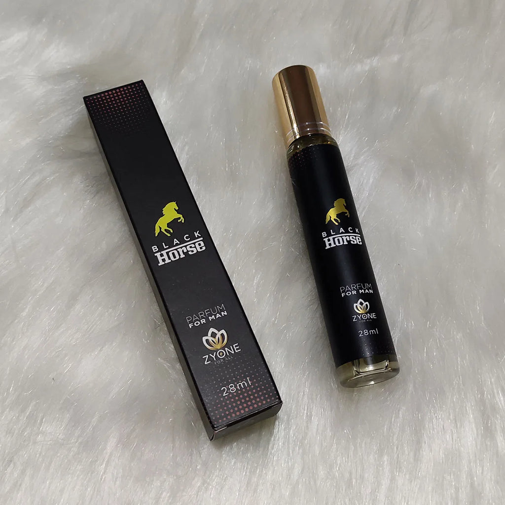 Perfume Masculino Zyone Black Horse 28ML – Eau de Parfum, Alta Fixação e Importado