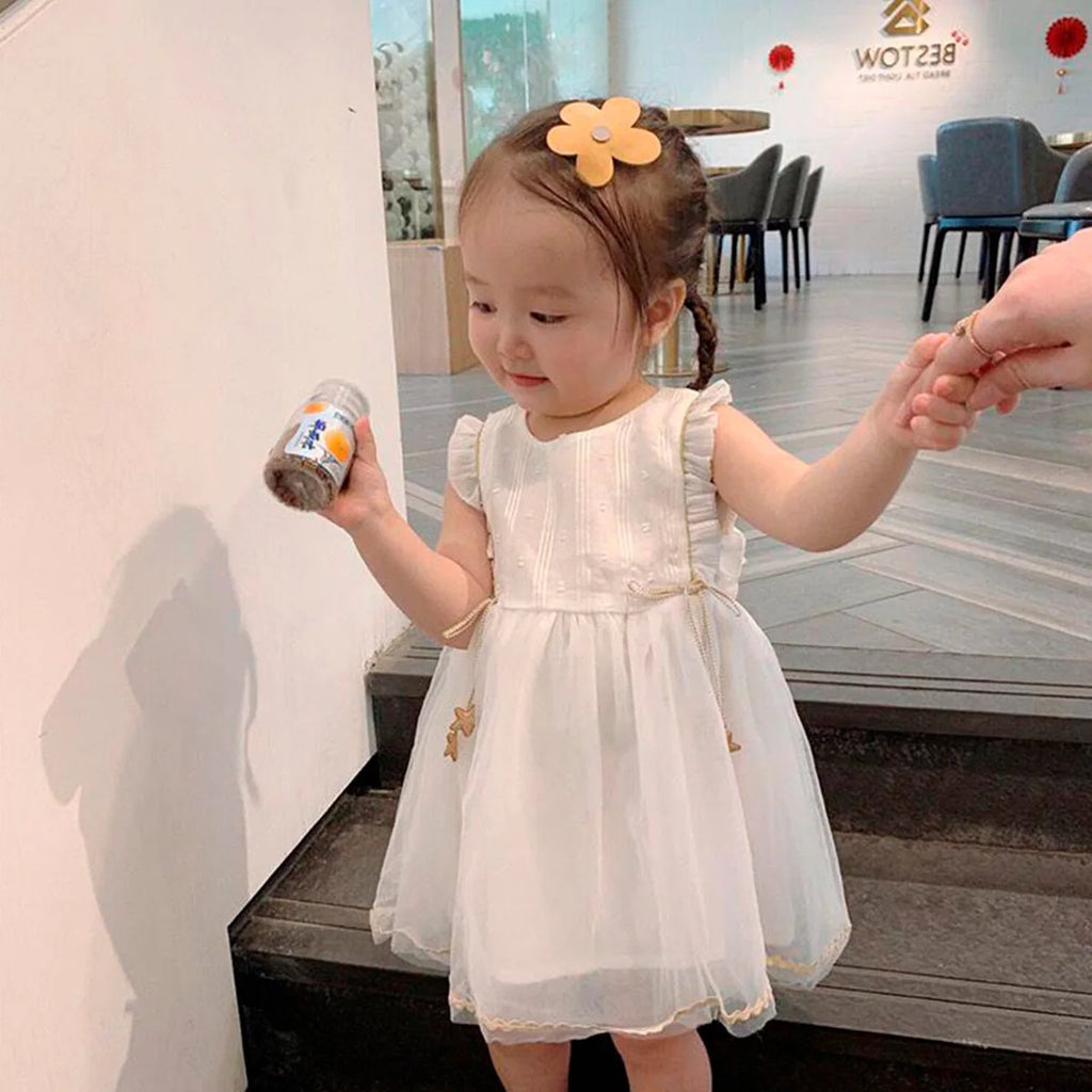 Vestido Infantil Feminino – Elegante para Festas, Batizado e Casamento