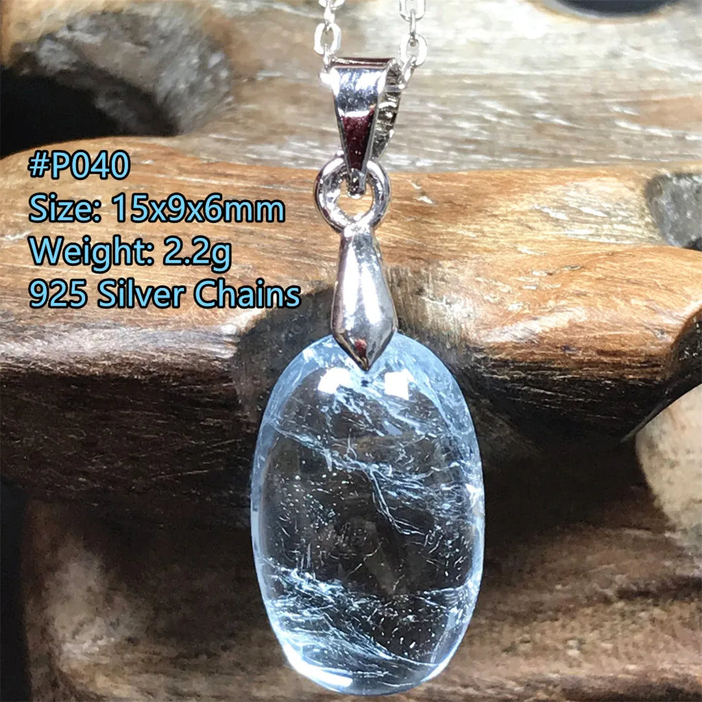Pingente de Topázio Azul Natural – Pedra de Energia, Sorte e Amor, Joia Feminina e Masculina