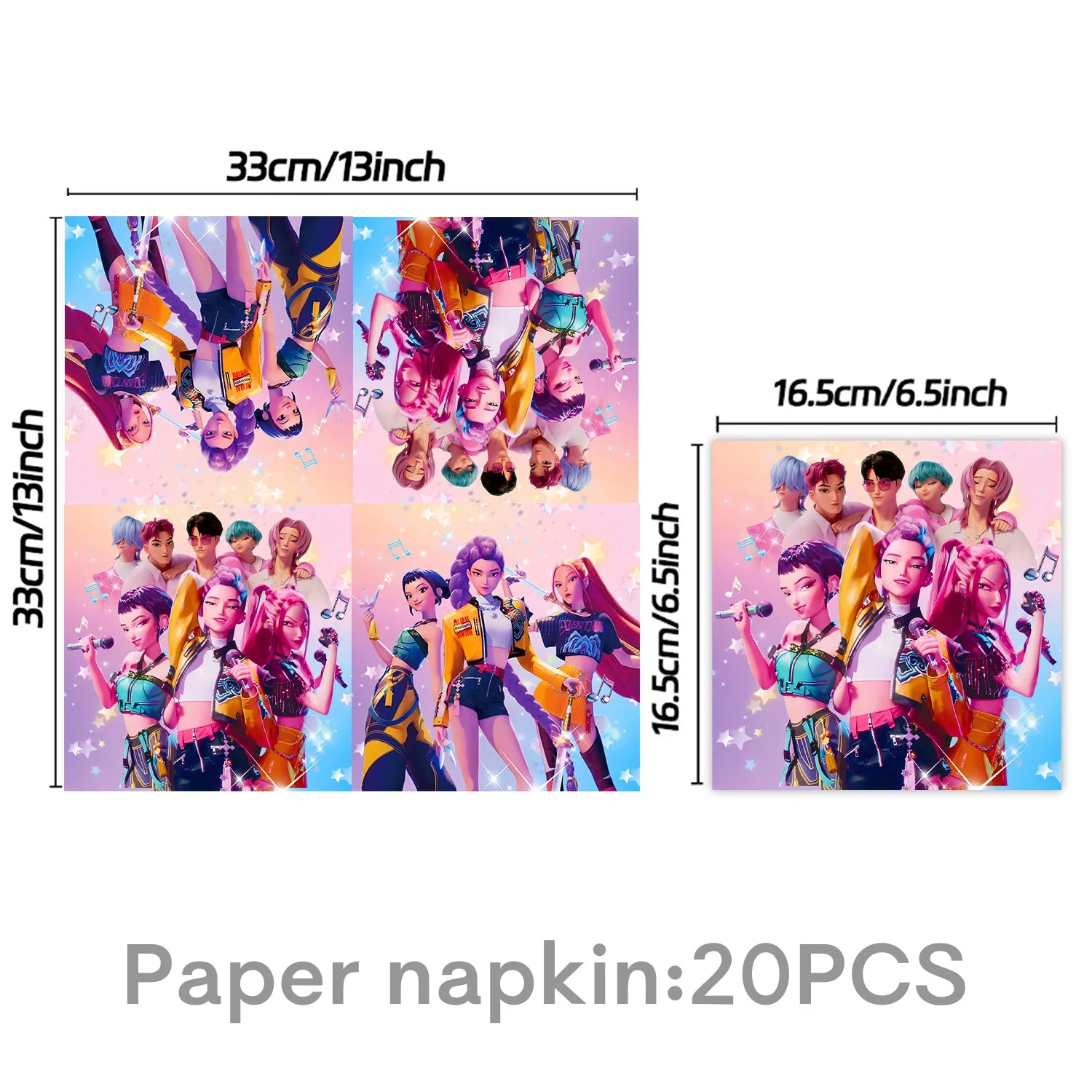 Caçador de demônios kpop decoração de festa k pop caçadores de demônios kit de pano de mesa de aniversário sacos de copo de prato caçadores de demônio kpop lembranças de festa