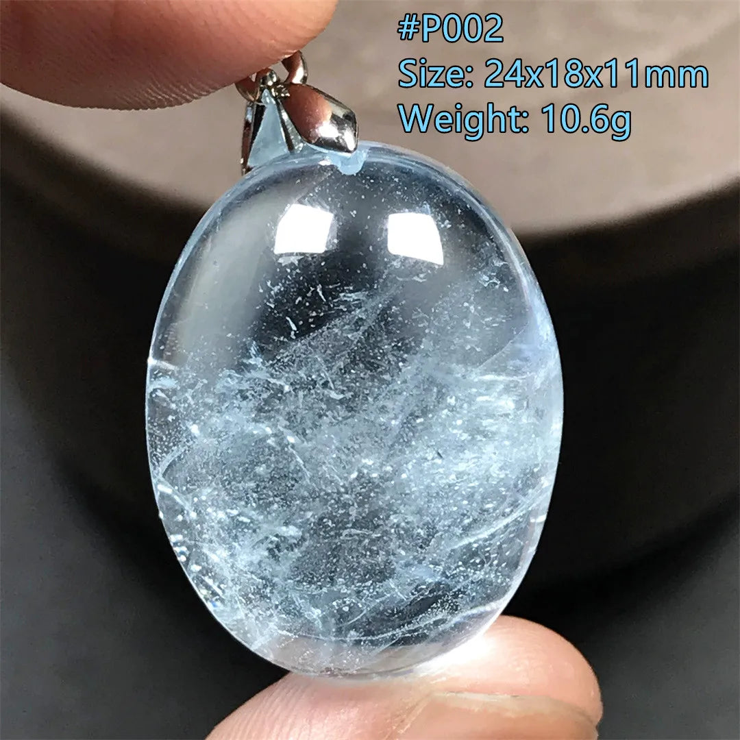 Pingente de Topázio Azul Natural – Pedra de Energia, Sorte e Amor, Joia Feminina e Masculina