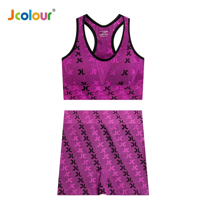 Conjunto Fitness Feminino 2 Peças – Leggings + Top Bra e Shorts