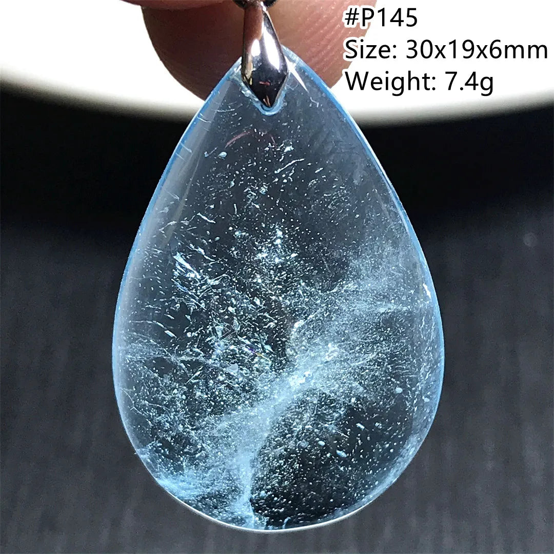Pingente de Topázio Azul Natural – Pedra de Energia, Sorte e Amor, Joia Feminina e Masculina
