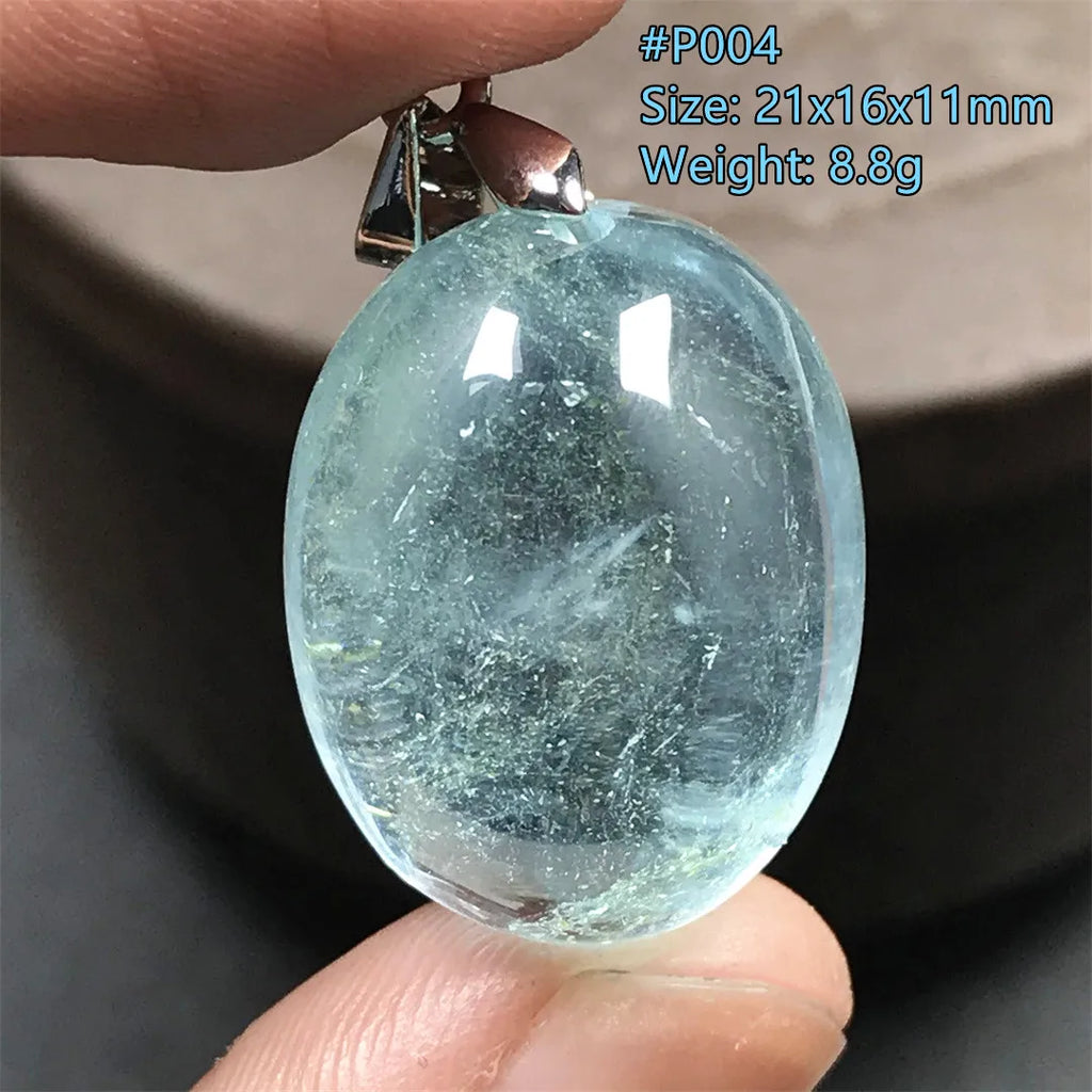Pingente de Topázio Azul Natural – Pedra de Energia, Sorte e Amor, Joia Feminina e Masculina