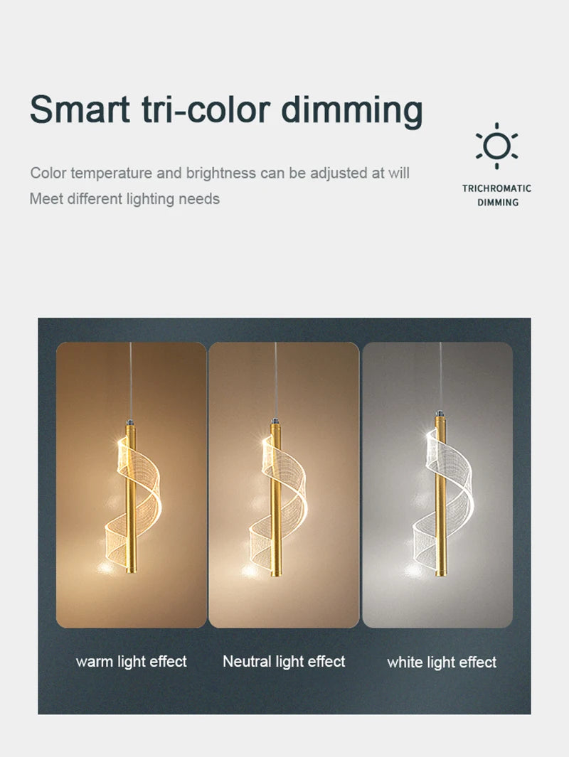 Luminária Pendente LED Nórdica – Iluminação Interna para Sala, Quarto e Mesa de Jantar