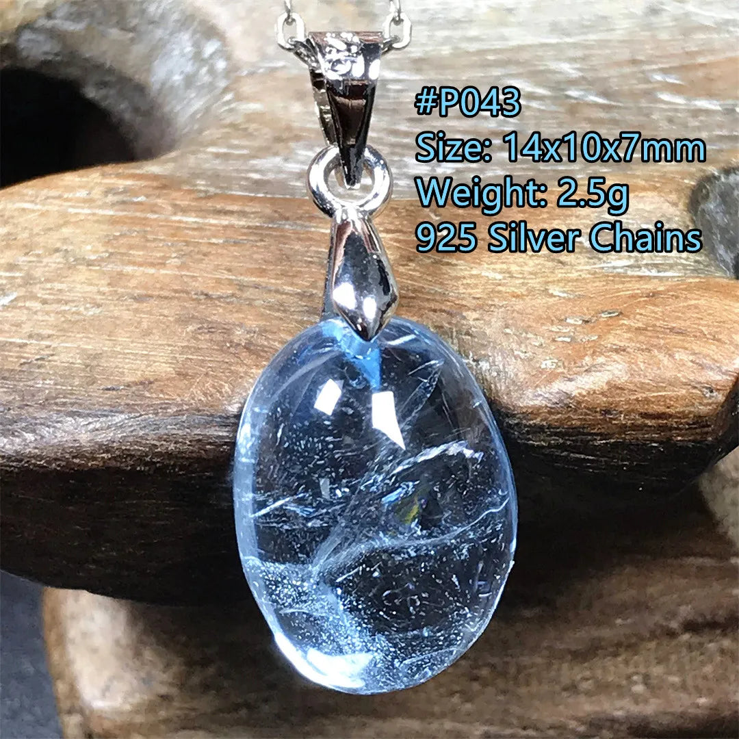 Pingente de Topázio Azul Natural – Pedra de Energia, Sorte e Amor, Joia Feminina e Masculina