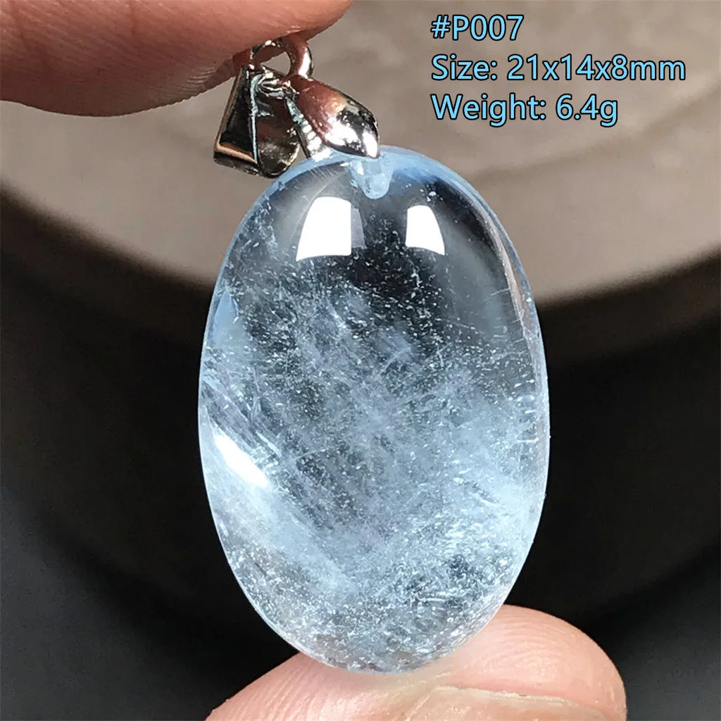 Pingente de Topázio Azul Natural – Pedra de Energia, Sorte e Amor, Joia Feminina e Masculina