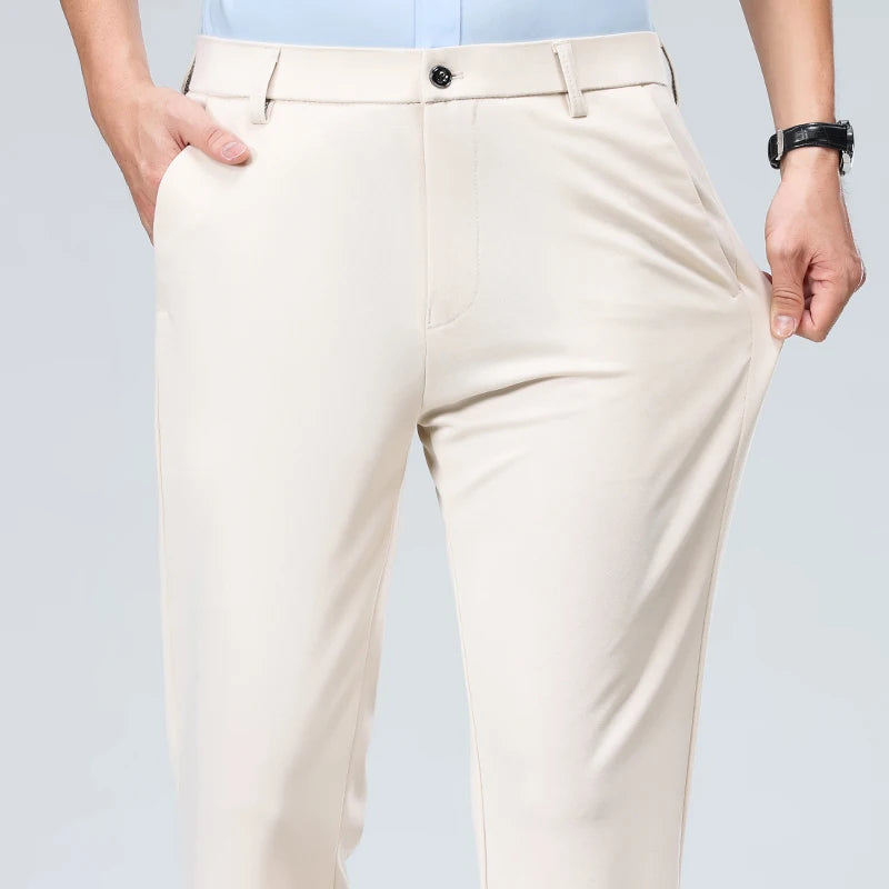 Calça Masculina 2025 – Social, Fina para Verão e Outono, Casual e Executiva