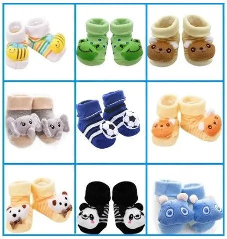 Kit Meias e Pantufas Infantil – 11 Peças, Menino, Recém-Nascido RN
