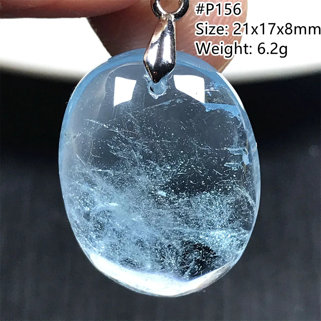 Pingente de Topázio Azul Natural – Pedra de Energia, Sorte e Amor, Joia Feminina e Masculina