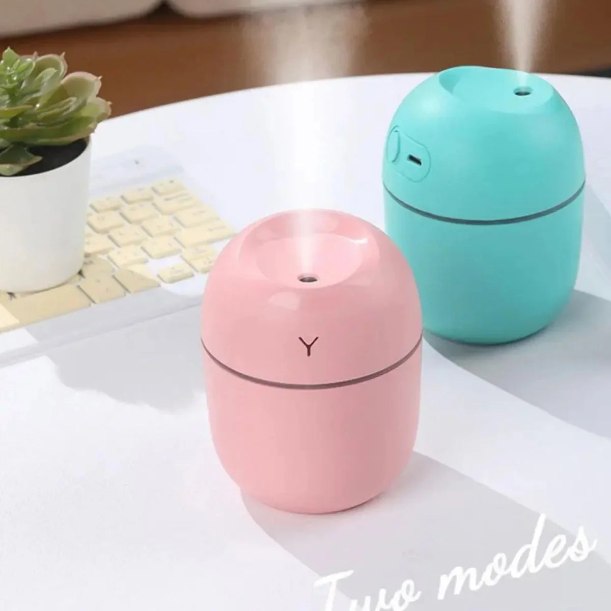 Umidificador Portátil 220ml – Difusor de Óleo Essencial para Carro, Escritório e Casa com LED Noturno