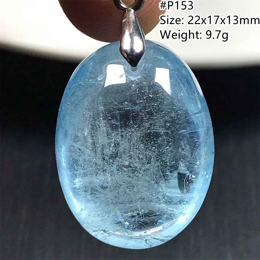 Pingente de Topázio Azul Natural – Pedra de Energia, Sorte e Amor, Joia Feminina e Masculina