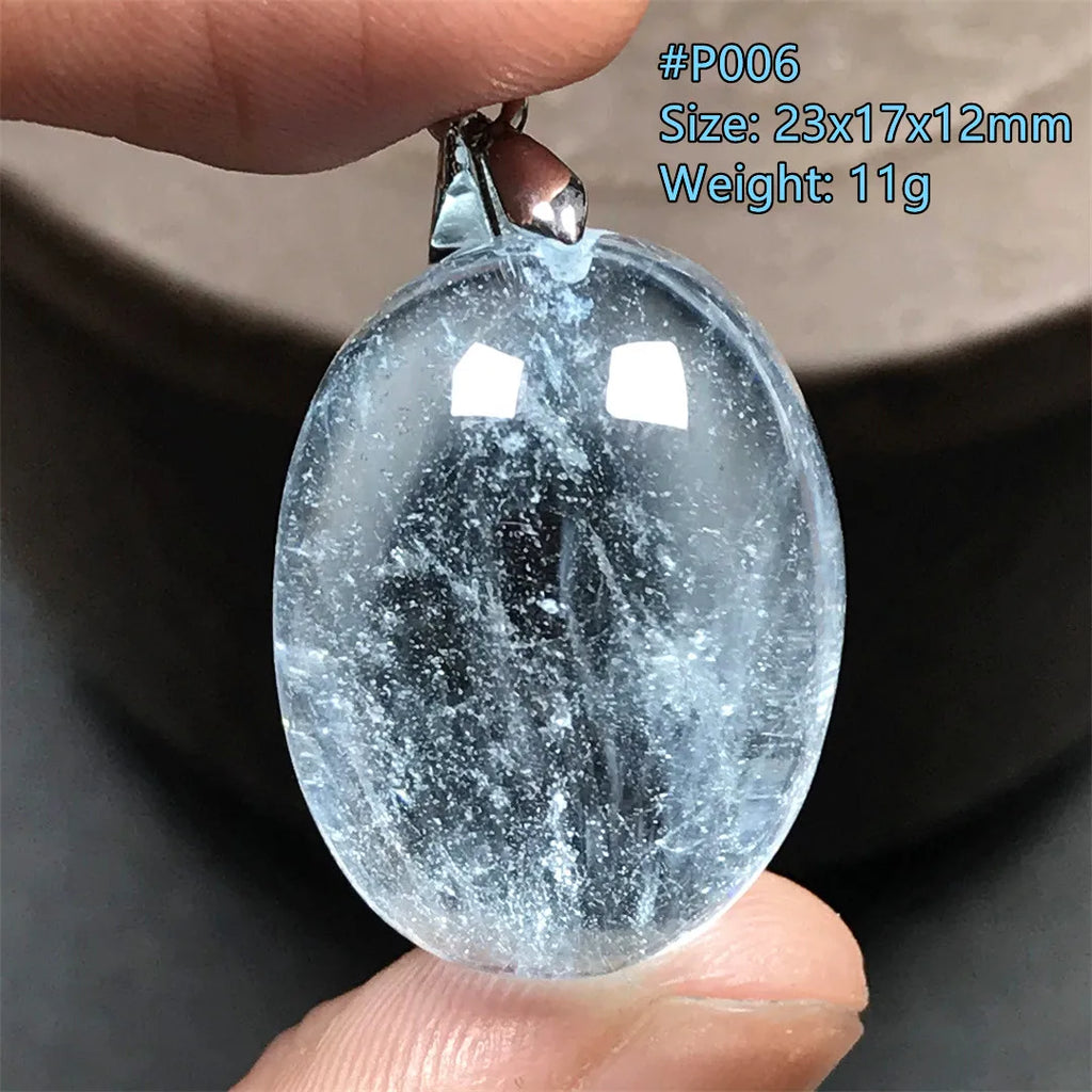 Pingente de Topázio Azul Natural – Pedra de Energia, Sorte e Amor, Joia Feminina e Masculina