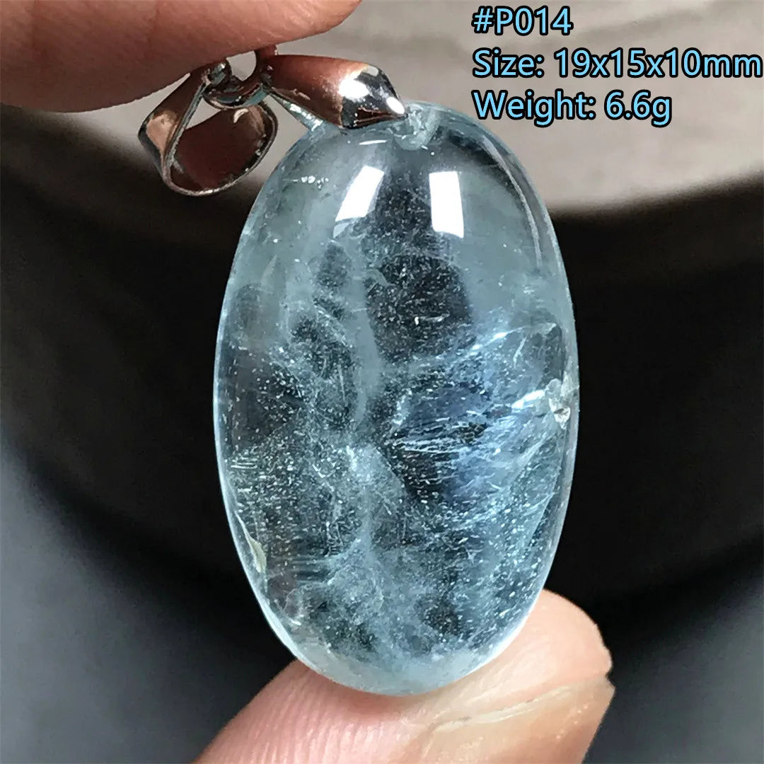 Pingente de Topázio Azul Natural – Pedra de Energia, Sorte e Amor, Joia Feminina e Masculina