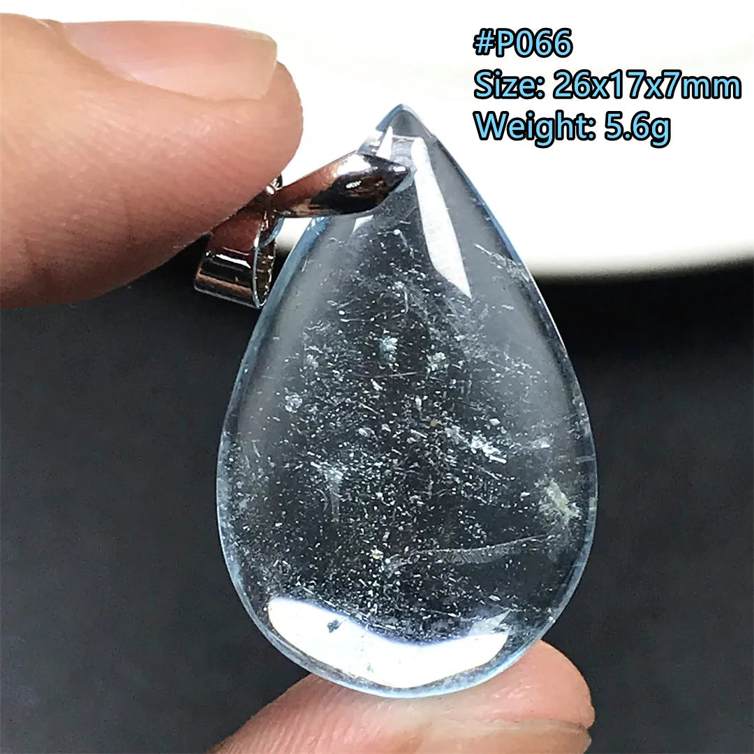 Pingente de Topázio Azul Natural – Pedra de Energia, Sorte e Amor, Joia Feminina e Masculina