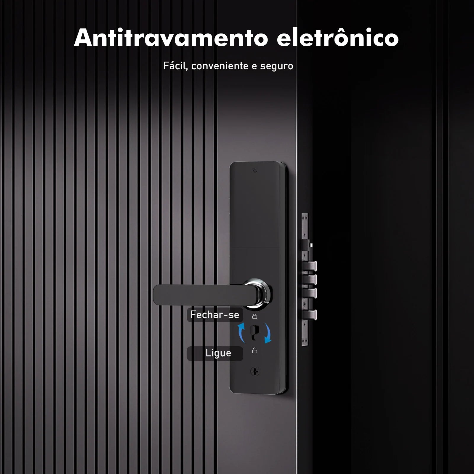 Fechadura Inteligente – Impressão Digital e Senha, Compatível com Tuya, Desbloqueio Rápido ≤1s, Eletrônica Coibeu
