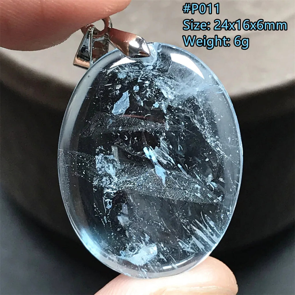 Pingente de Topázio Azul Natural – Pedra de Energia, Sorte e Amor, Joia Feminina e Masculina