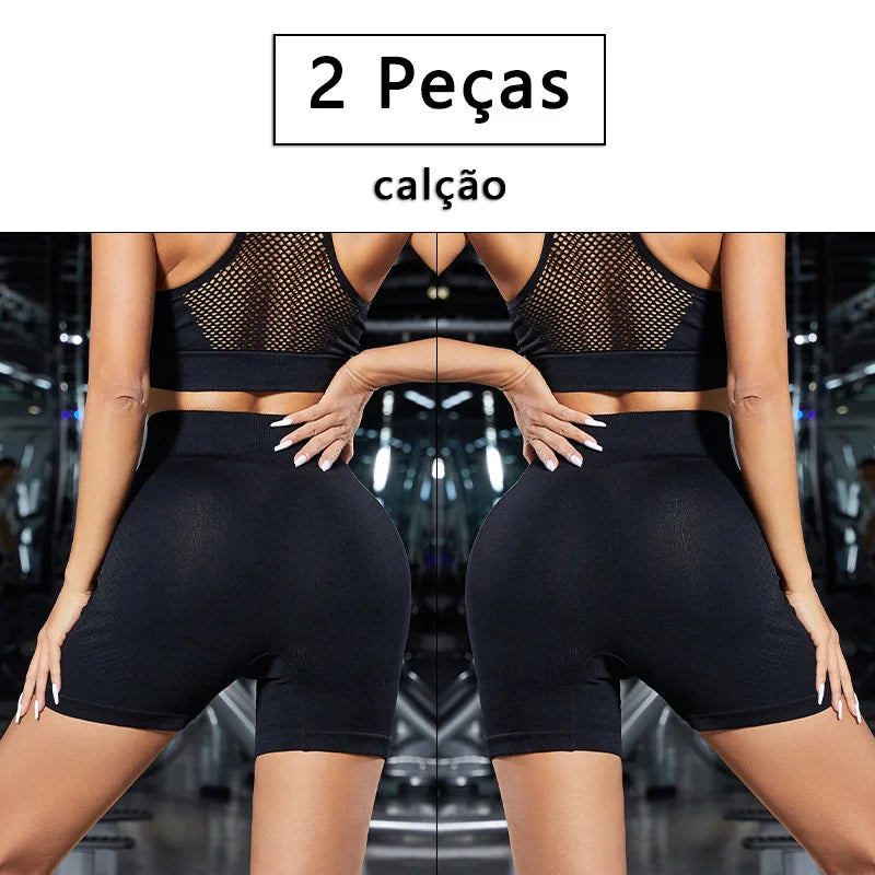 Shorts Feminino Esportivo – Cintura Alta, Levanta Bumbum e Respirável