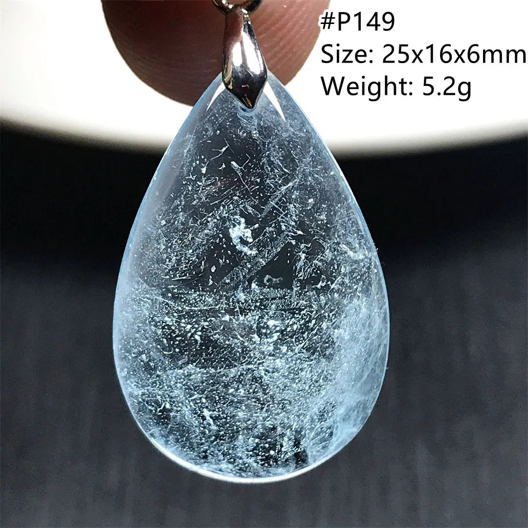 Pingente de Topázio Azul Natural – Pedra de Energia, Sorte e Amor, Joia Feminina e Masculina