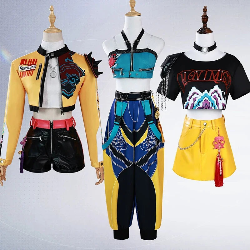 Rumi mira zoey cosplay kpop cosplay traje peruca 2026 uniforme feminino meninas festa de halloween role play roupas para adulto criança
