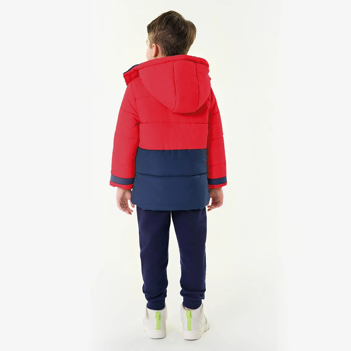 Casaco Infantil Masculino Explorer – Jaqueta Vermelha, Estilo Aventureiro