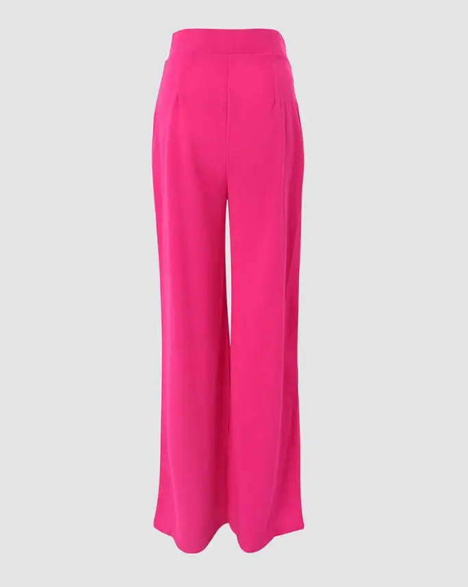 Calça Feminina Pantalona 2025 – Cintura Alta, Boca Larga e Estilo Europeu