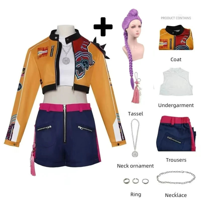 Rumi mira zoey cosplay kpop cosplay traje peruca 2026 uniforme feminino meninas festa de halloween role play roupas para adulto criança