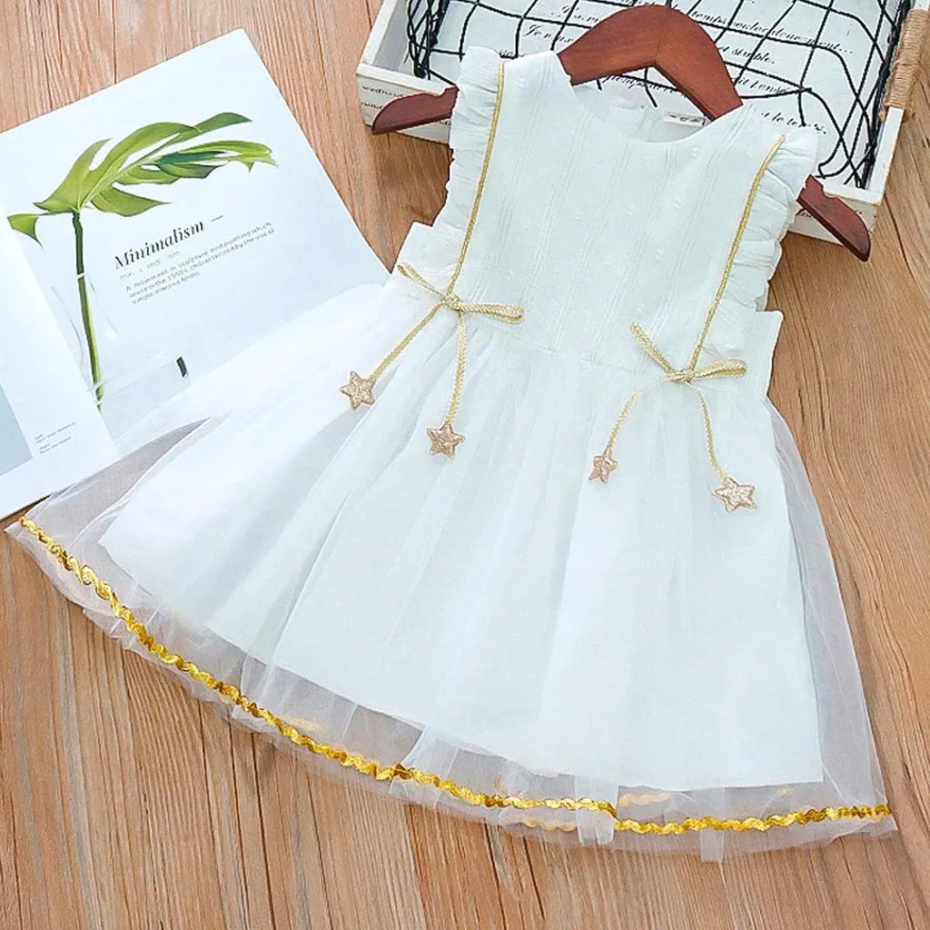Vestido Infantil Feminino – Elegante para Festas, Batizado e Casamento