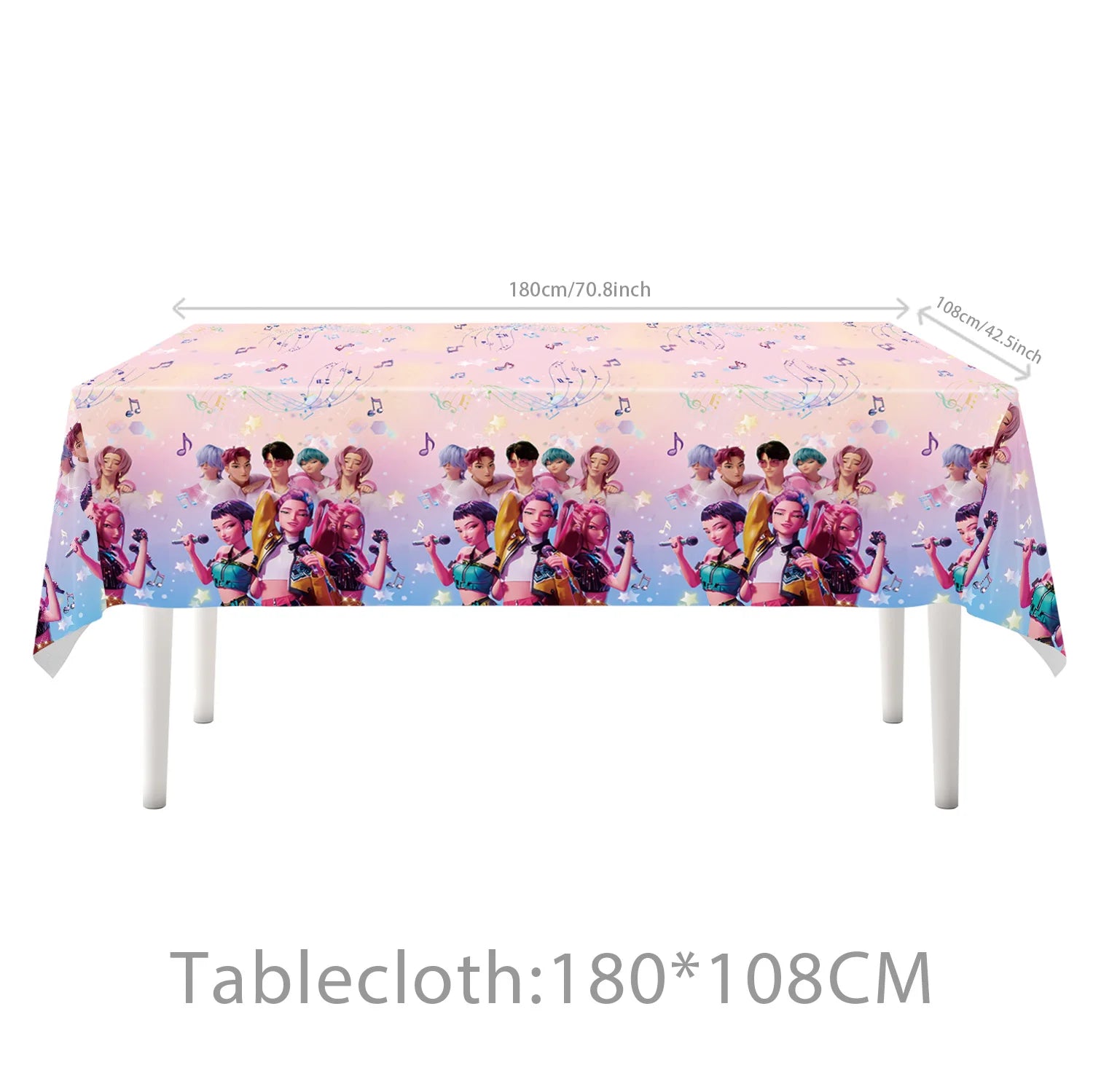 Caçador de demônios kpop decoração de festa k pop caçadores de demônios kit de pano de mesa de aniversário sacos de copo de prato caçadores de demônio kpop lembranças de festa