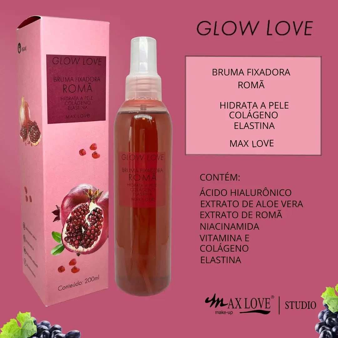 Kit Completo Glow Love – 5 Itens, Romã, Max Love