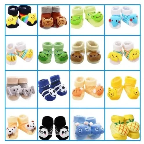 Kit Meias e Pantufas Infantil – 11 Peças, Menino, Recém-Nascido RN