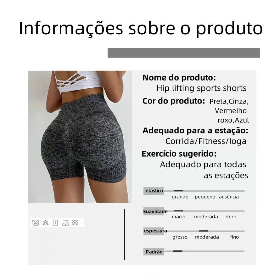 Shorts Feminino Esportivo – Yoga, Academia e Casual