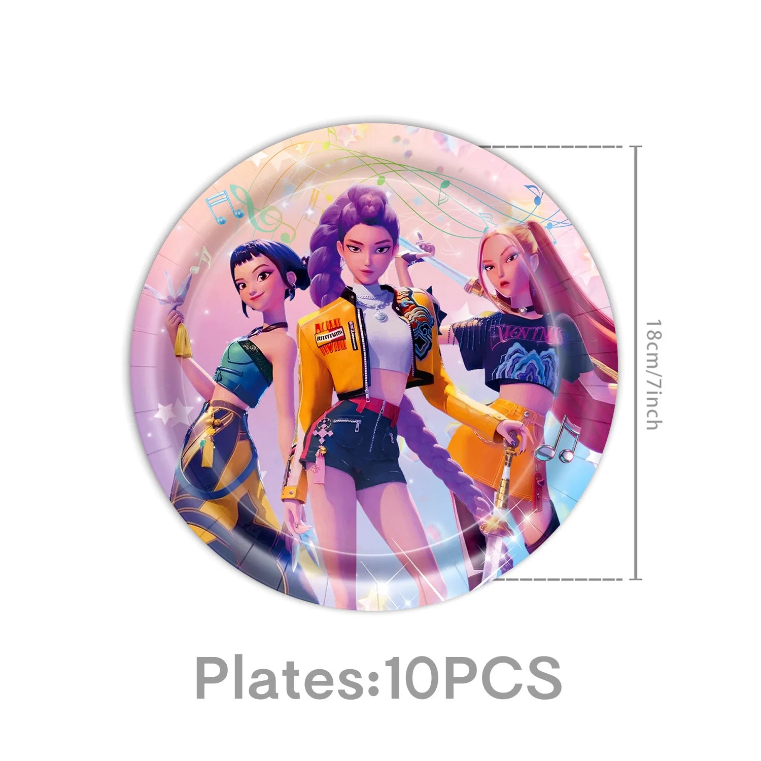 Caçador de demônios kpop decoração de festa k pop caçadores de demônios kit de pano de mesa de aniversário sacos de copo de prato caçadores de demônio kpop lembranças de festa