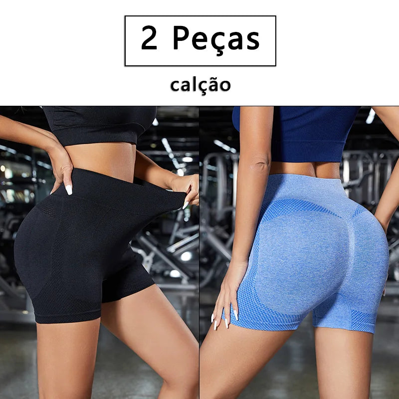 Shorts Feminino Esportivo – Cintura Alta, Levanta Bumbum e Respirável