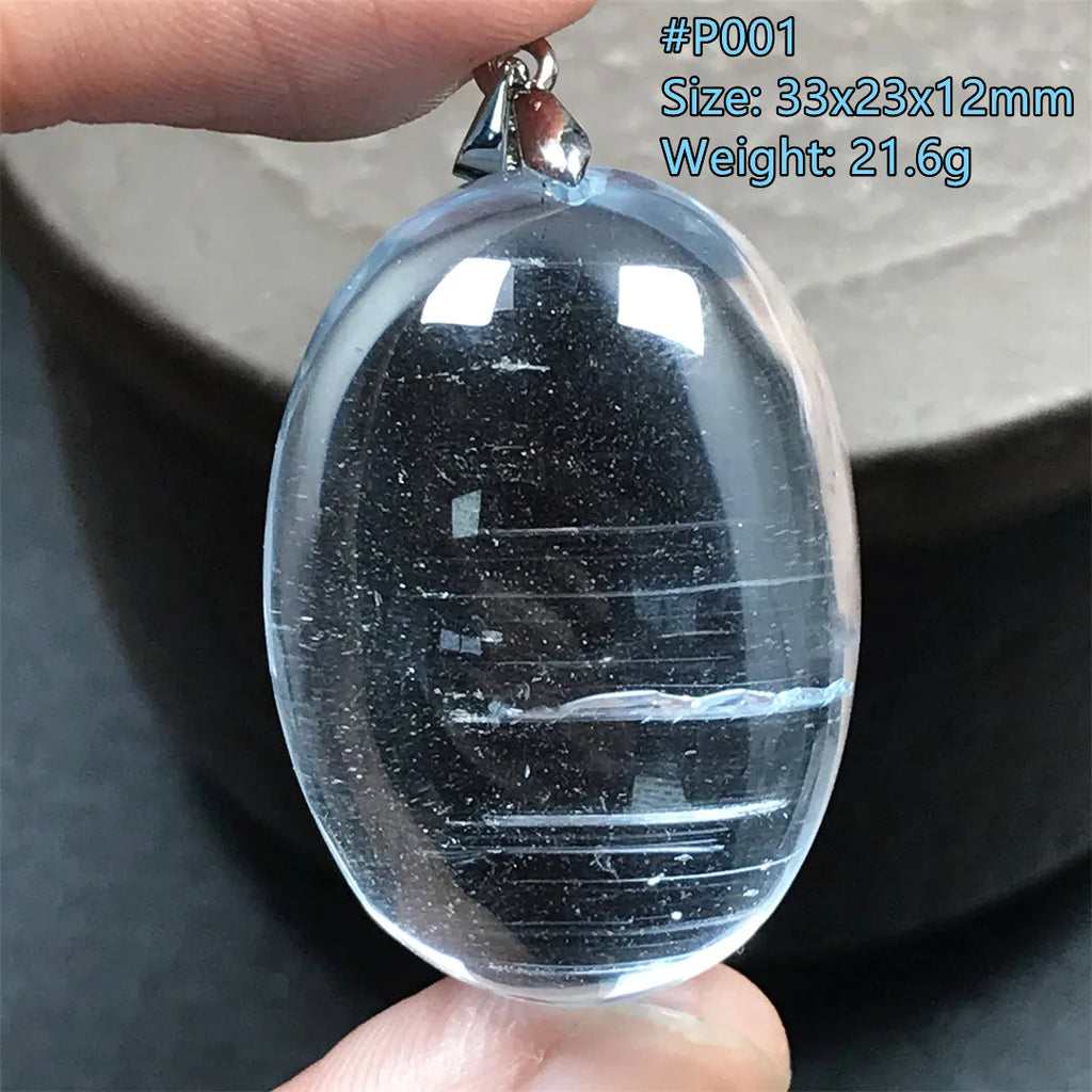 Pingente de Topázio Azul Natural – Pedra de Energia, Sorte e Amor, Joia Feminina e Masculina