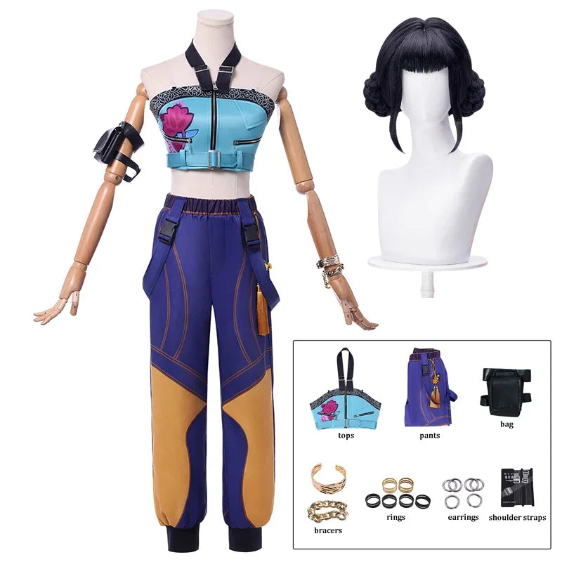 2025 halloween kpop zoey cosplay traje peruca feminino meninas halloween carnaval comic-con festa role play outfits