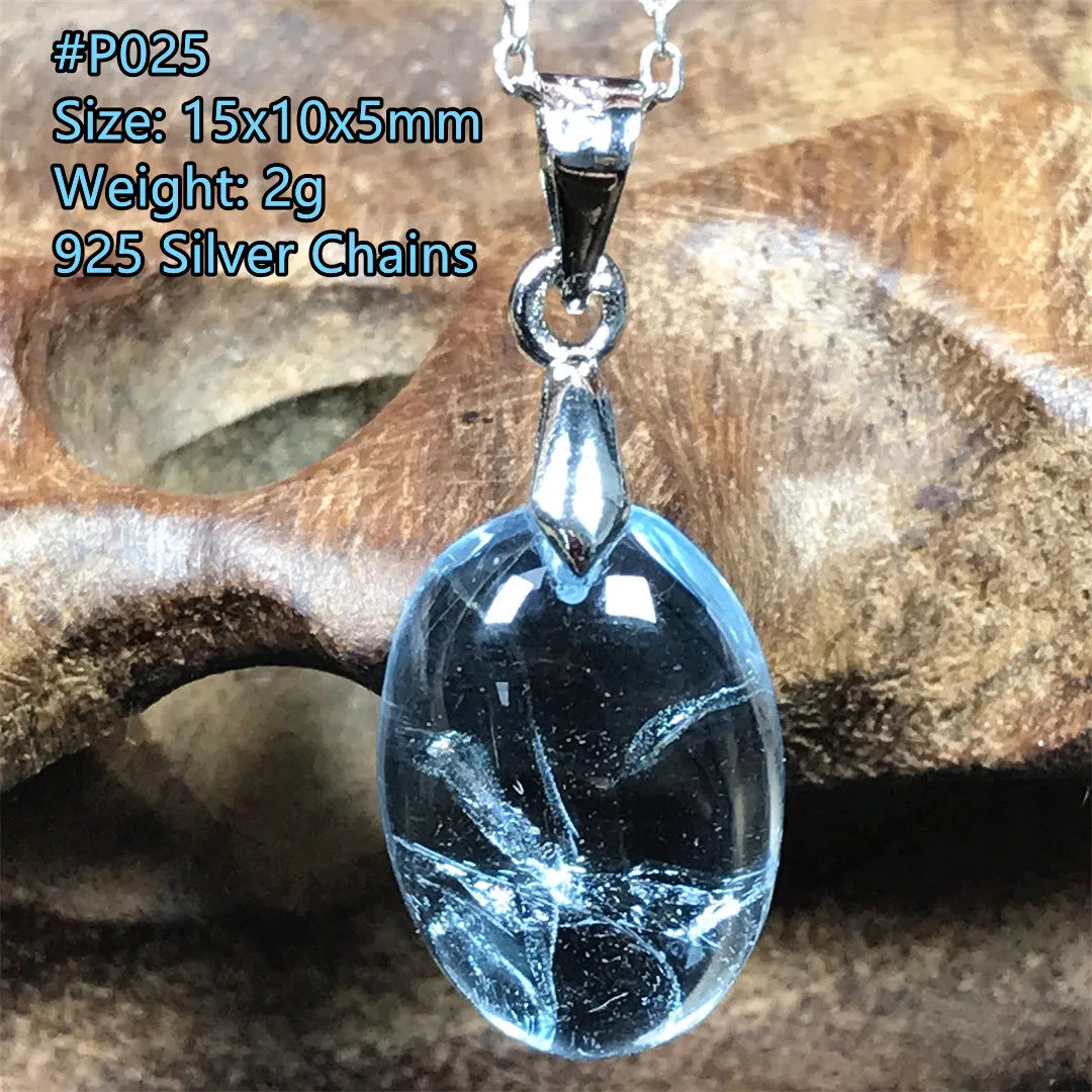 Pingente de Topázio Azul Natural – Pedra de Energia, Sorte e Amor, Joia Feminina e Masculina