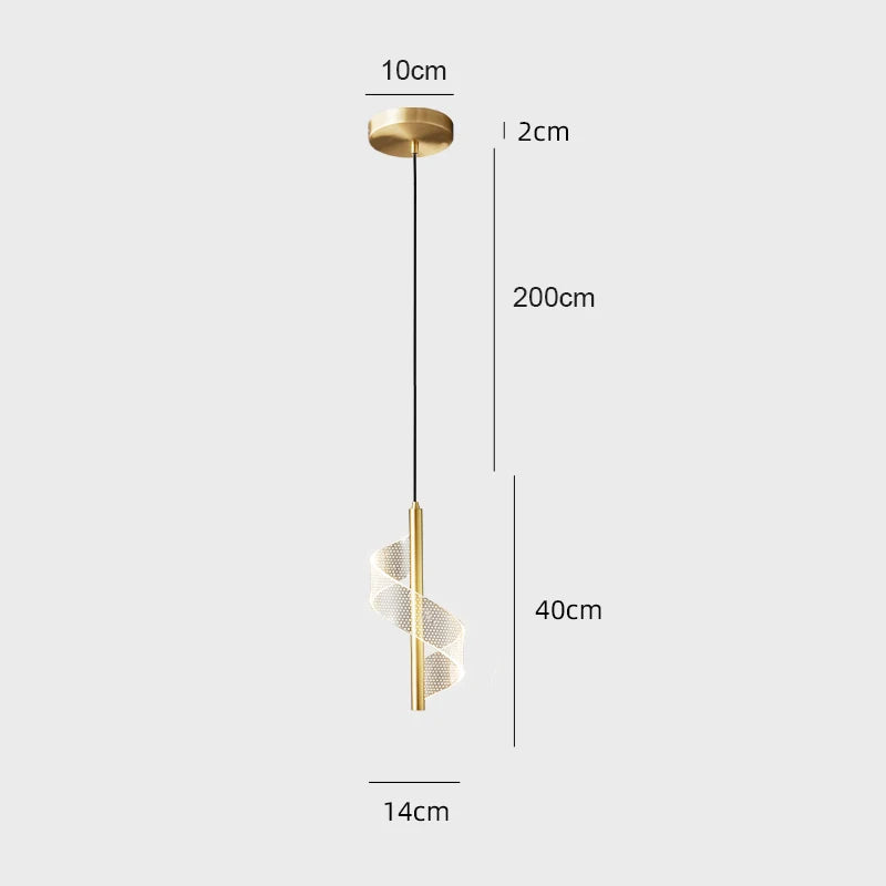 Luminária Pendente LED Nórdica – Iluminação Interna para Sala, Quarto e Mesa de Jantar