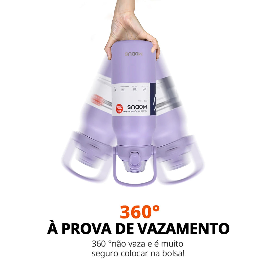 Garrafa Térmica Portátil – Aço Inoxidável com Canudo, Ideal para Viagem, Academia e Camping