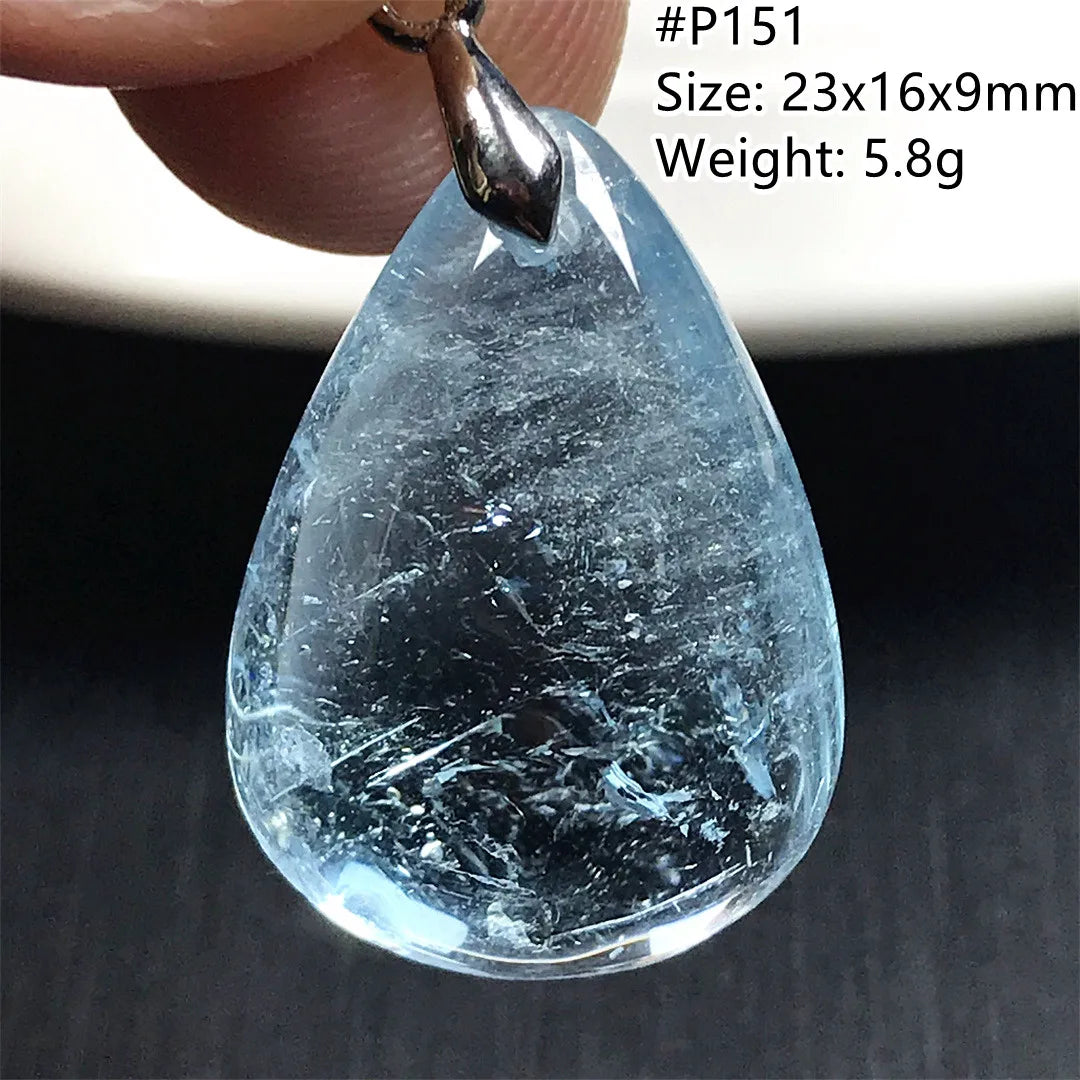 Pingente de Topázio Azul Natural – Pedra de Energia, Sorte e Amor, Joia Feminina e Masculina